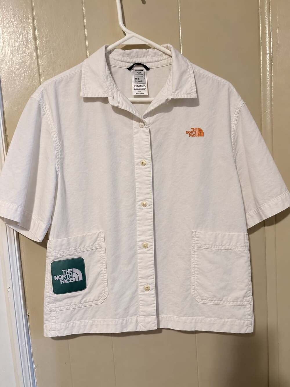 The North Face Women's Valley Utility Short Sleeve Button Down Shirt White Size